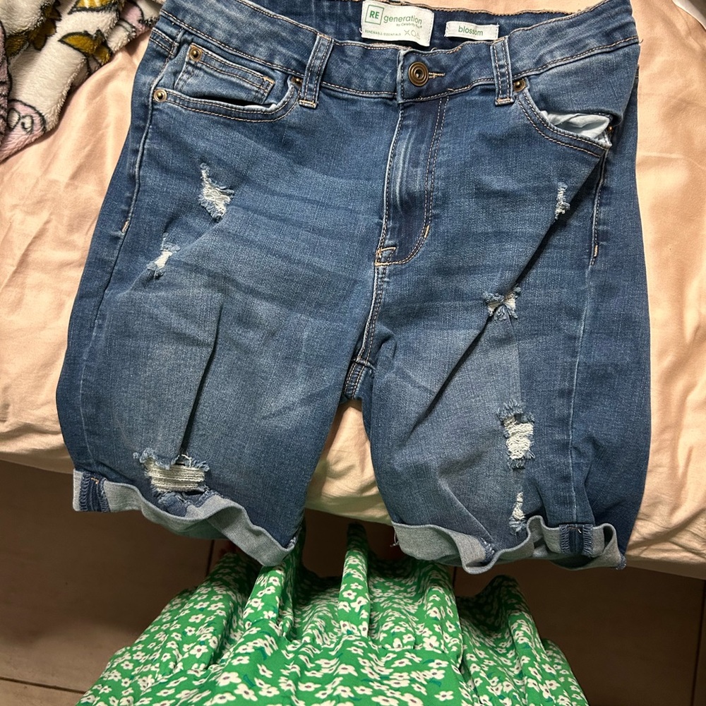 Blue Denim Jean Shorts